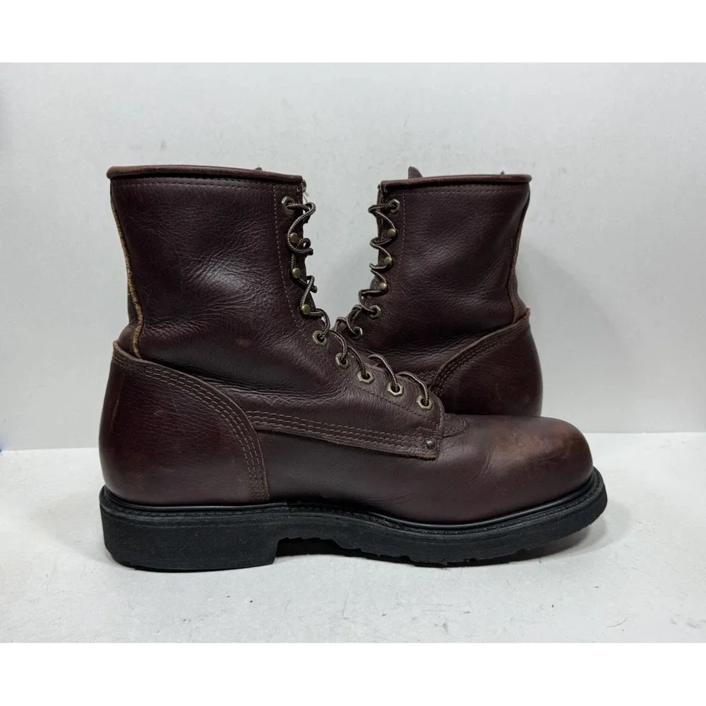 Carolina Grizzly Brown Hi Top‎ Steel Toe Boots USA Made Men's Size 13 3E 8510